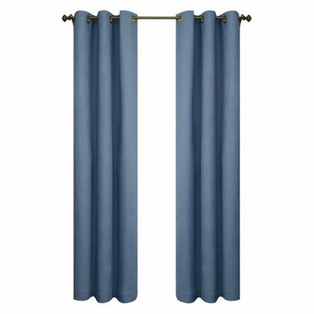 COMMONWEALTH HOME FASHIONS Commonwealth Home Fashion 54 in. Thermalogic Insulated Grommet Top Curtain, Blue 70370-188-601-54